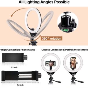 10 inch LED Ring Light with Stand and Phone Holder