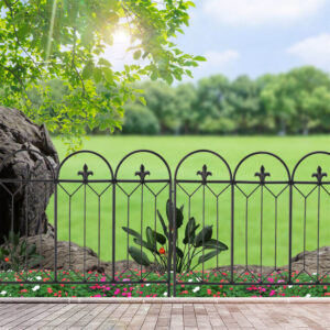 5 Panel Garden Wrought Iron Fence Patio Yard Fencing