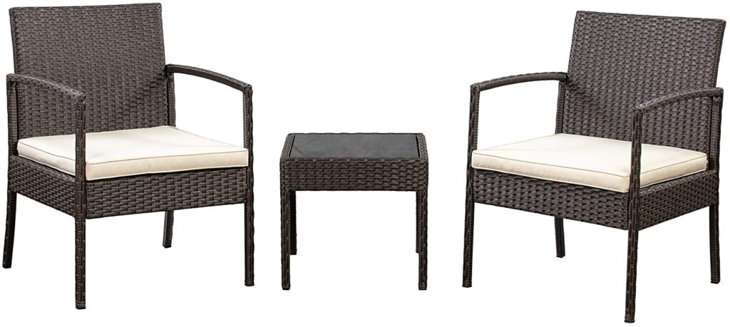 Amazon-basics Outdoor-Garden Faux Wicker Chairs - Home Founding
