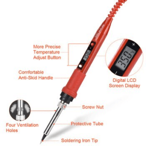 JCD Electric Soldering Iron Kit – Adjustable Temperature, 80W