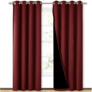 NICETOWN Blackout Curtains with Black Liner Backing