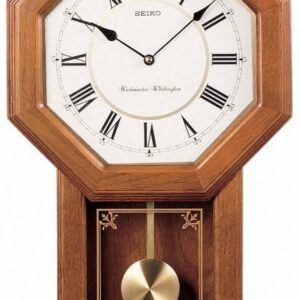 Seiko Light Oak Traditional Pendulum Wall Clock