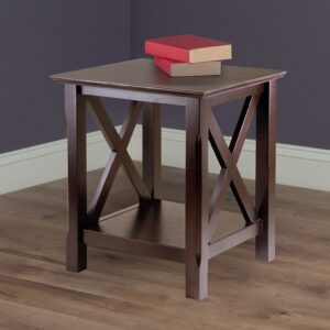 Winsome Xola End Table: 20W x 19.13-Inch D, Cappuccino Finish