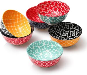 Best set of 6 Colorful Ceramic Bowls for a Stylish Kitchen!