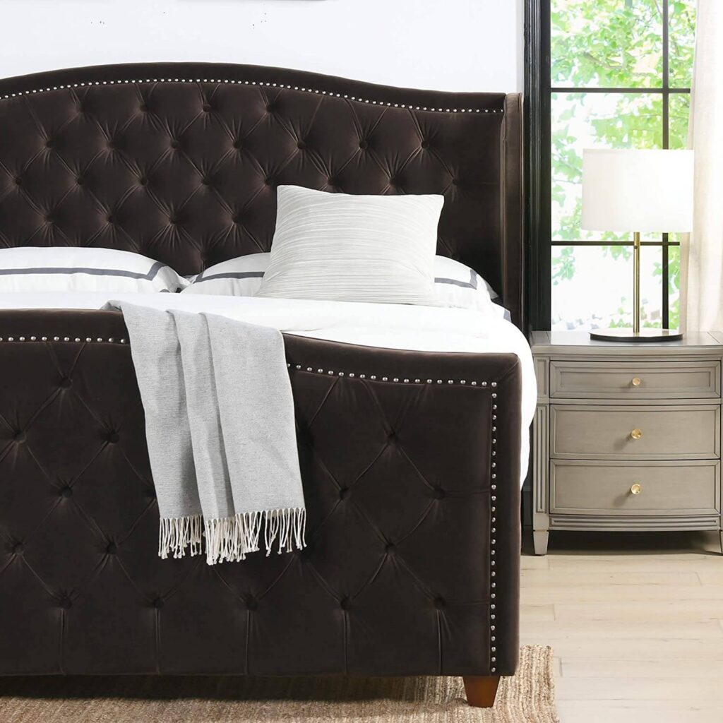 Jennifer Taylor Home Marcella Upholstered Bed - Home Founding