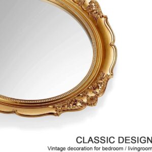 OMIRO Decorative Wall Mirror, Oval Antique Mirror