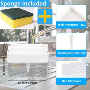Albayrak Soap Dispenser for Kitchen + Sponge Holder