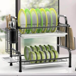 Dish Drying Rack, Stainless Steel 2-Tier