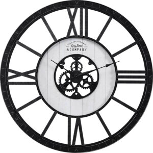 FirsTime & Co. Lowell Large Shiplap Farmhouse Clock,