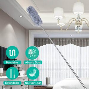 Microfiber Feather Duster for Cleaning, High Ceiling