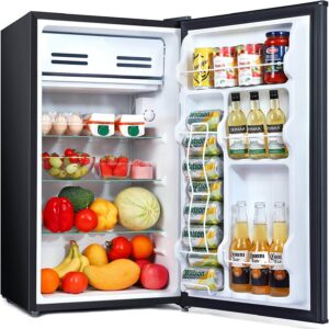 Tronics Compact Refrigerator, Mini Fridge with Freezer