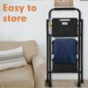 Conquer Every Corner! The HBTower Folding Ladder (2 to 5 steps!) folds for easy storage & features tool tray, comfy handrails & slip-resistant steps.