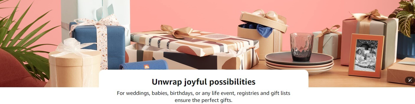 unwrap the joy of gift registries with Amazon!