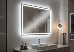 dimmable anti-fog LED bathroom mirror