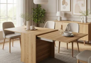 Expandable Wood Dining Table