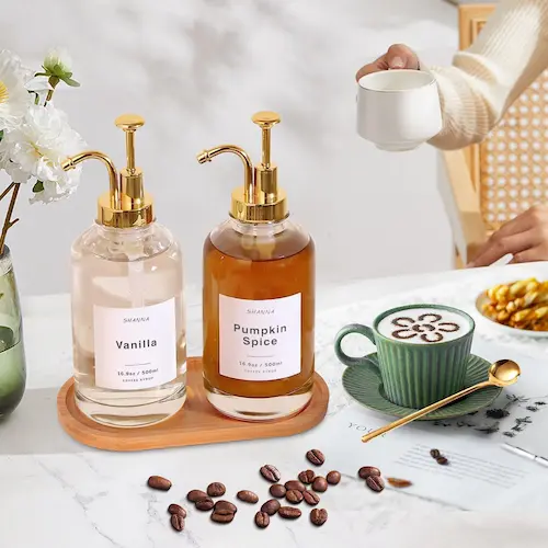 SHANNA Coffee Syrup Dispenser for Coffee Bar