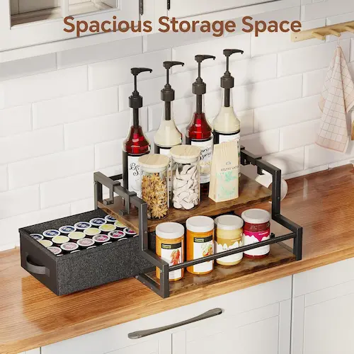 Homeiju Coffee Syrup Organizer Rack