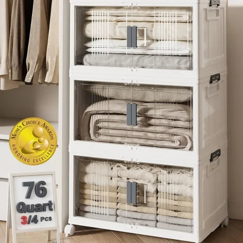 OlarHike Storage Bins with Lids for Closets